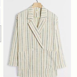 Maeve Thea Striped Blazer size M NWT